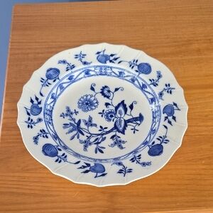 Meissen Blue and Cream Floral Dinner Plate